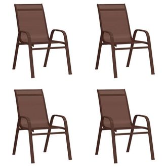 Berkfield Home Elegant 5 Piece Garden Dining Set Brown & Black