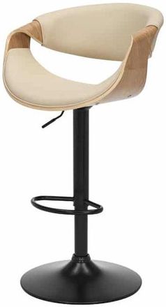 Global Interiors Design Barstuhl Milenko mit Armlehnen, Natural/Beige