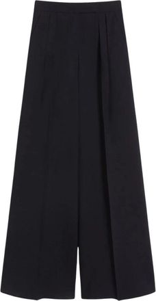 Max Mara Secolo Wide Broeken - Dames - Broeken - Blauw - Maat: S Zijde