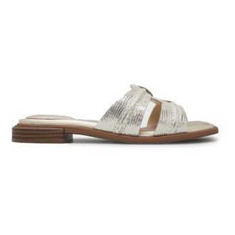 Clarks Ariany Mule Leather Womens Slides Sandals - Champagne Interest - Size:UK 6.5