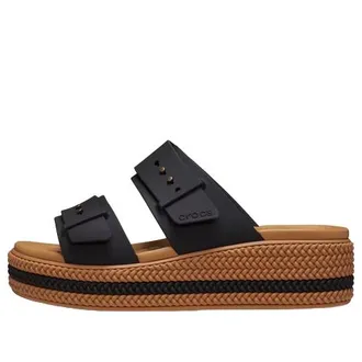 Crocs (WMNS) Crocs Brooklyn Woven Buckle Sandals Black Brown 209978-001