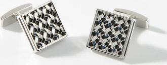 BOSS Mens Basketweave cufflinks