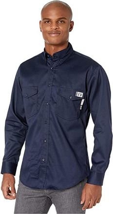 Wolverine FR (Flame Resistant) Twill Shirt Mens Clothing Navy : 4XL, Modal/Cotton