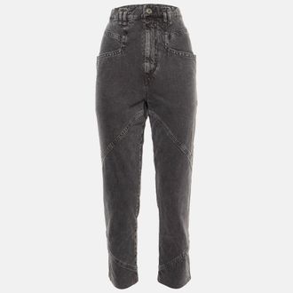 Isabel Marant Grey Denim Eloisa Paneled Boyfriend Jeans S/waist