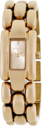 Michael Kors Mini Hally Quartz Crystal Gold Dial Ladies Watch MK4921
