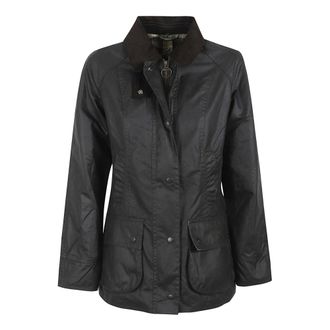 Barbour Light Jackets, female, Green, Size: XS Beadnell Wax Jacket