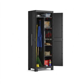 Dmora Dmora - Armario Exterior Terrebonne, Mueble Para Exteriores, Mueble De Jard&iacute;n Multiusos, Contenedor Para Balc&oacute;n O Garaje, Made In Italy, 65x45 H182 Cm