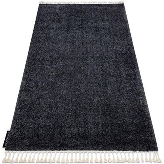 RugsX Alfombra Berber 9000 Gris Franjas Bereber Marroqu&iacute; Shaggy Grey 180x270 Cm