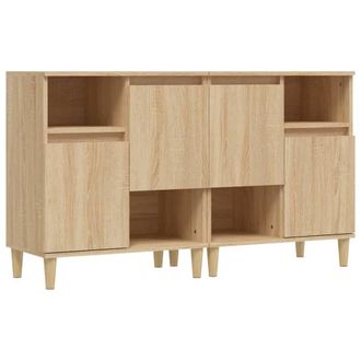 Berkfield Home Sideboards 2 pcs Sonoma Oak 60x35x70 cm Engineered Wood in Brown | Size: 60 x 35 x 70 cm
