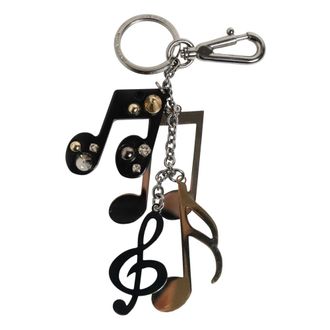 Dolce & Gabbana Keychains, unisex, Gray, ONE SIZE, Musical Note Key Holder Keychain Bag Charm