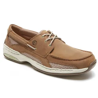 Dunham Mens Captain Boat Shoe In Tan