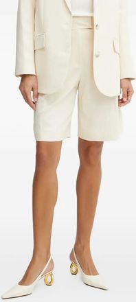 IVY OAK Shorts a vita alta con pieghe - Bianco
