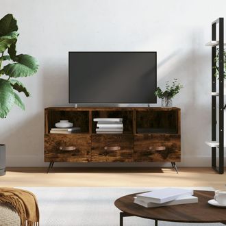 vidaXL Vidaxl - Mueble De Tv Madera De Ingenier&iacute;a Roble Ahumado 102x36x50 Cm