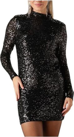 MY ESSENTIAL WARDROBE Zwarte Fallonmw Jurk - Dames - Feestkleedjes - Zwart - L - Polyester - Kleedjes