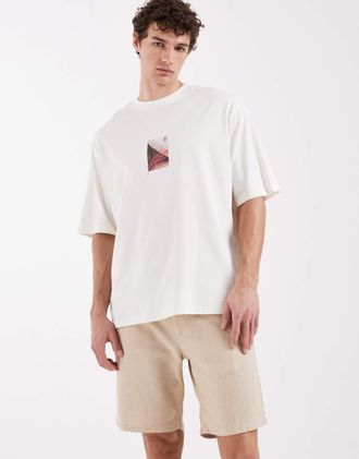 Selected Pantaloncini in misto lino beige-Marrone