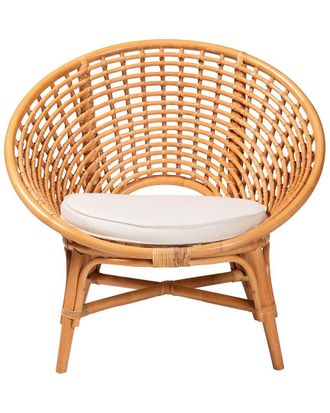 Baxton Studio Aerin Modern Bohemian Rattan Accent Chair