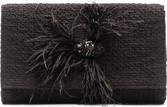 Frances Valentine Betta Boucle Clutch in Black at Nordstrom