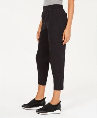Ideology Womens Activewear Woven Cargo Pants In Noir
