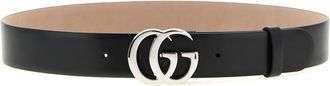 Gucci Black GG Logo Buckle Belt