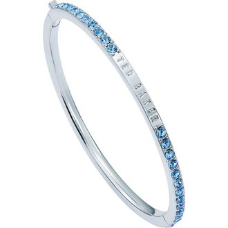 Ted Baker Claudia Narrow Crystal Hinge Bracelet in Metallic Silver/Blue at Nordstrom