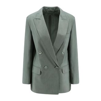 Max Mara Blazers, female, Green, Size: 2XS Mxmalbata Blazer