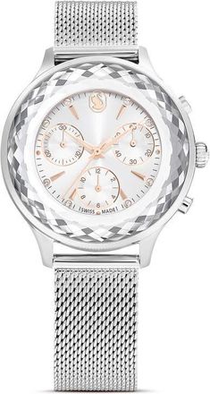 Swarovski Novo Bracelet Chronograph Watch, 37mm in Silver at Nordstrom