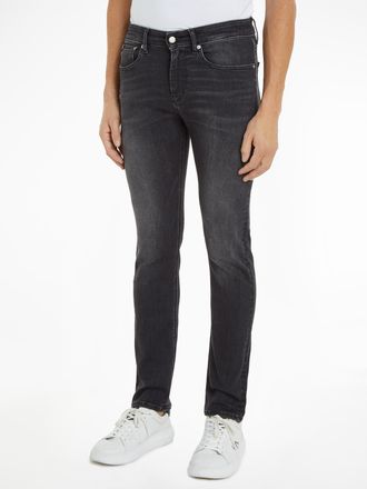 Calvin Klein Jeans Skinny-fit-Jeans CALVIN KLEIN JEANS SKINNY, Herren, Gr. 30, L&auml;nge 34, schwarz (denim schwarz), Denim/Jeans, Obermaterial: 94% Baumwolle, 4% Elastomult