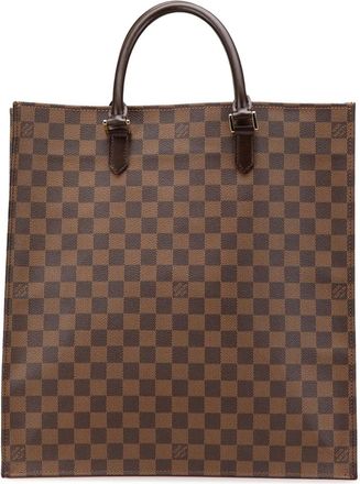 Louis Vuitton Borsa tote Sac Plat in tela Damier Ebène 2004 - Marrone