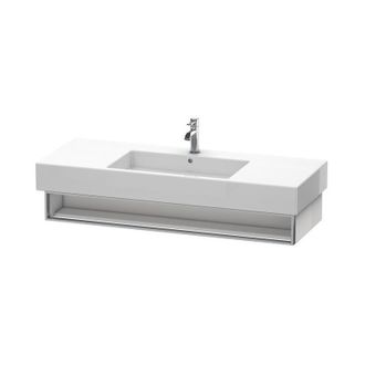 Duravit Duravit Vero Vanity 6015 De Pared, Con 1 Compartimento Abierto Incl. Toallero, 1200mm, Color (frente/cuerpo): Roble Oscuro Cepillado Chapa De Madera A