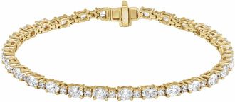 Diamond2Deal 14k Gold 5 1/2 CTW Lab-Grown Diamond Line Bracelet 7