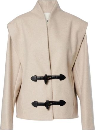 Isabel Marant Toria Jas - Dames - Mantels - Beige - Maat: XS Katoen
