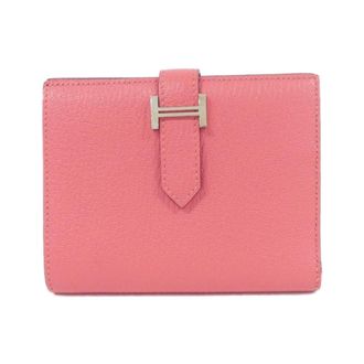Herm&egrave;s Bearn Pink Chevre Leather Wallet (Bi-Fold) (Pre-Owned)