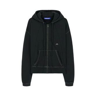 A-Cold-Wall* Zip-throughs, male, Black, Size: L Millbank Zip Hoodie
