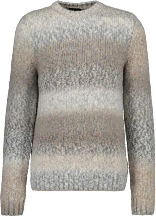 Dondup Round-neck Truien - Heren - Ronde hals truien - Grijs - S - Wol - Truien & Vesten