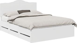 vidaXL Estructura De Cama Con Caj&oacute;n 140 X 190 Cm Madera Ingenieril Vidaxl
