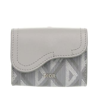 Dior Pre-owned Dior Coated Canvas CD Diamond Saddle Card Holder Ladies VOT4V6TVU3B8LG2H