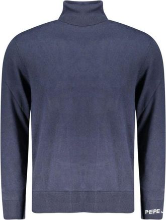Pepe Jeans London Truien & Vesten, Heren, Blauw, 2Xl, Katoen, Cotton Turtleneck Sweater