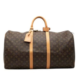 Louis Vuitton Pre-owned Weekend Bags, female, Brown, Size: ONE SIZE Pre-owned Keepall 55