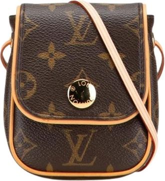 Louis Vuitton Pre-owned Cross Body Bags, female, Brown, Size: ONE SIZE Pre-owned Pochette Cancun Monogram Mini Shoulder Bag