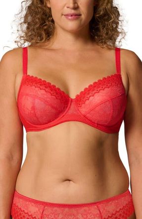 Simone P&eacute;r&egrave;le Radieuse Full Cup Underwire Bikini Top in Flamingo at Nordstrom, Size 38C