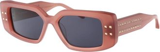 Valentino Garavani V-Cinque Zonnebril - unisex - Zonnebrillen - Roze - 53 MM - Accessoires