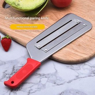 OEM Cuchillo De Cocina Multiusos Rojo Con Doble Hoja