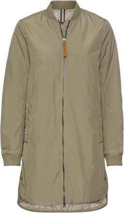 Camel Active Gerecyclede polyesterjas - Dames - Parka Jassen - Groen - M - Polyester - Jassen
