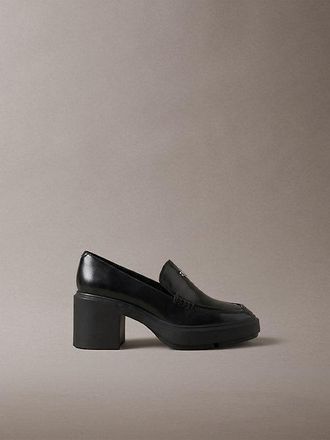 Calvin Klein Mules De Piel Con Tac&oacute;n Grueso De Plataforma