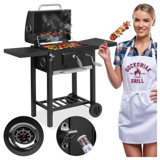 OEM Parrilla De Carb&oacute;n Para Jard&iacute;n Carbon Negra