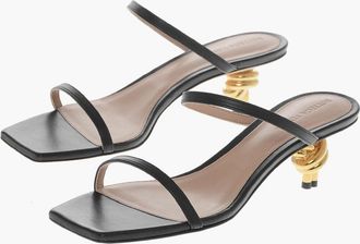 Bottega Veneta Leather Sandals KNOT with 5cm Design Heel Bottega Veneta