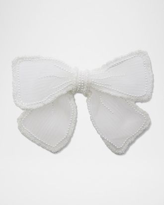 Lele Sadoughi Mary Pearly Bow Barrette