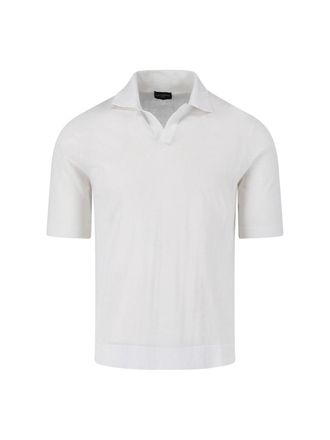 Ballantyne White Classic Relaxed Cotton Polo Shirt
