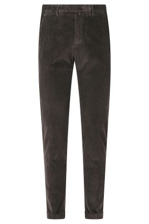 BRIGLIA 1949 Dark Brown 1000R Tencel Velvet Straight-Leg Pants