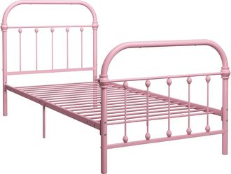 vidaXL Estructura De Cama Sin Colch&oacute;n Metal Rosa 100x200 Cm Vidaxl